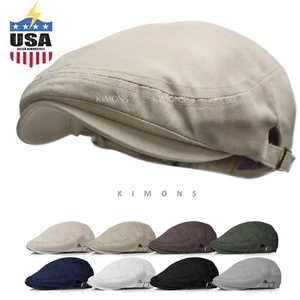 Cappello Gatsby Fibbia Cotone Da Uomo Cappello Edera Golf Guida Estate Sole Piatto Newsboy - Foto 1 di 16