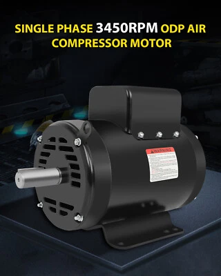 Air Compressor Electric Motor 7.5 HP 184T Frame 3450 RPM Single Phase 60 HZ - Image 1 of 4