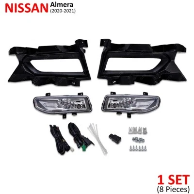 For Nissan Almera Sunny Sedan 2020 21 Set Kits Fog Lamps Spot Lights - Image 1 of 4