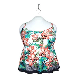 Coco Reef Underwire Tankini Swim Top Womens Plus Size 18W Bra Size 40C - Picture 1 of 10