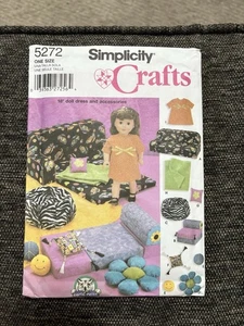 Doll Clothing Sewing Pattern Simplicity 5272 18” Doll Clothes New & Uncut - Picture 1 of 1