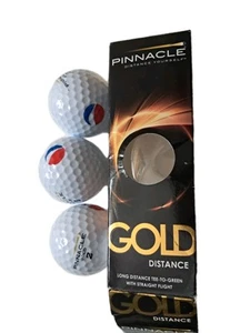 Pepsi Logo Golf Balls 3-pack NOS Pinnacle Gold New Distance Pepsi Cola Advert - Picture 1 of 4