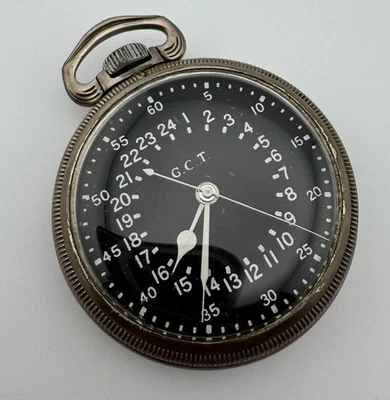 Hamilton G.C.T. 4992B Pocket Watch 800 Silver Case 16s 22j Runs C.1942 - Image 1 of 4