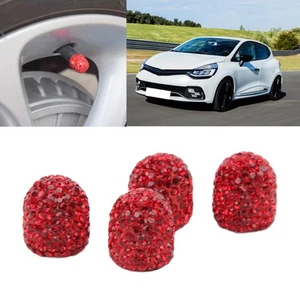 (red)Bling Valve Stem Cap Attractive Prevent Valve Leakage Rhinestone Simple - Picture 1 of 12