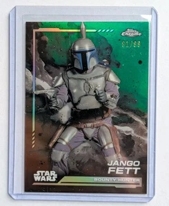 Topps Cromo Star Wars 2024 139 Jango Fett Mandalorian/99 Verde Paralelo  - Imagen 1 de 2