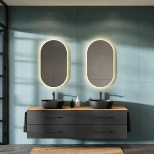 Badmöbel Set LUX 180 cm mit/ohne Doppelwaschbecken – Breite 42/60 cm - 2 Farben - Bild 1 von 16