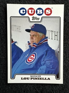 LOU PINIELLA #329 2008 Topps cantidad de béisbol Chicago Cubs - Imagen 1 de 2