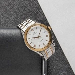 OMEGA Speedmaster 166.0285 White Dial Gold Roman Numerals 35mm - Picture 1 of 7