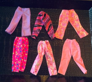 VTG Barbie Neon Pink Capri Lot of 6 Flower Zebra Paisley Sit n Style 80s 90s 207 - Picture 1 of 1