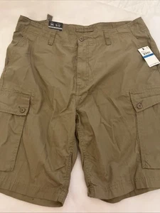 Nautica Modern Fit Cargo Short Men’s 36 Inseam 9.5 Khaki 100% Cotton NWT - Picture 1 of 10