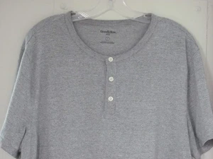 Men's XL Short Sleeve Henley Shirt Goodfellow & Co Gray - Picture 1 of 4