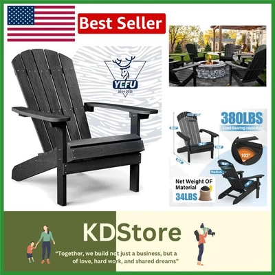 Silla Adirondack de plástico resistente a la intemperie duradera - Diseño moderno, ecológico... Foto 1 de 4