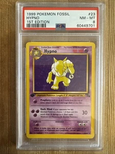 Hypno - 23/62 - Pokemon Fossil 1st Edition Rare Card WOTC PSA 8 - Picture 1 of 2
