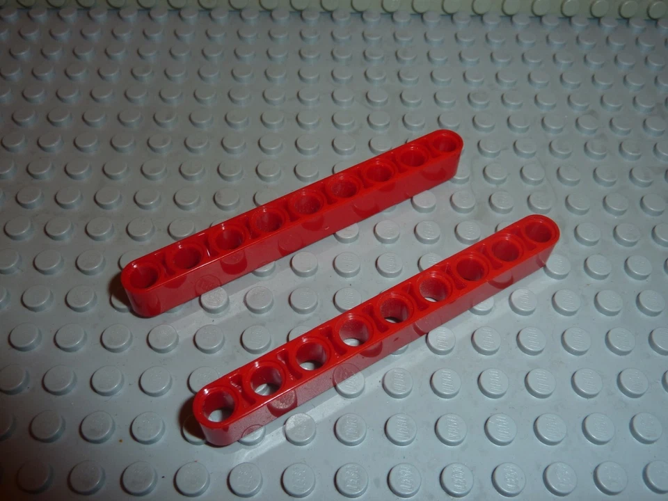 2 x LEGO Technic Red Beam 9 ref 40490 set 9763/9762/8674/8258/8109/8041/4958... - Photo 1/1