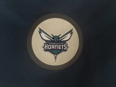 Almohada Pottery Barn Teen NBA Charlotte Hornets parche chenilla azul falso nueva sin etiquetas Foto 1 de 2