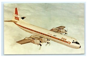 Postal cromada Lockheed L-188C Electra Pacific Southwest Airlines A10 - Imagen 1 de 2
