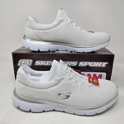 Wmns Skechers Summits Comfy Casual Shoe / White Silver / 12980W / Size 10 WIDE - Image 1 of 4