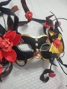Karta Ruga Venetian Mask, Masquerade Ball, Mardi Gras, elegant mask, handmade - Picture 1 of 13