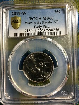 2019-W War In The Pacific Quarter - PCGS **MS66** Early Find! w/GS & True View - Image 1 of 4