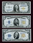 1935 A $1 & 1934 A $5 & 1934 A $10 North Africa Yellow Seals ! 3 Nice Notes !