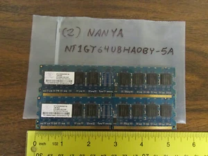 Nanya NT1GT64U8HA0BY-5A Nanya 1GB DDR2 ECC PC2-3200 400Mhz RAM Sticks - Picture 1 of 2
