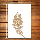 Peafowl Feather Design Painting Wall Stencils For DIY Home Decor