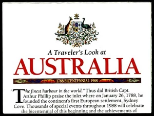 1988-2 February AUSTRALIA TRAVELER'S LOOK National Geographic Map EUC - A3+ - Picture 1 of 4