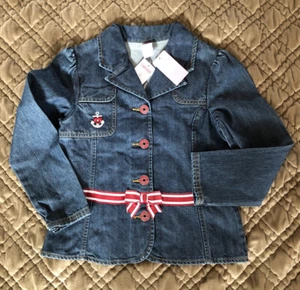 Gymboree 9 NWT Bon Voyage Denim Jacket Anchor Dangle Jean Vintage 2007 - Picture 1 of 2