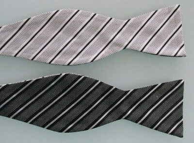 Pajarita de seda condesa Mara reversible autoatada extremo mariposa Foto 1 de 4