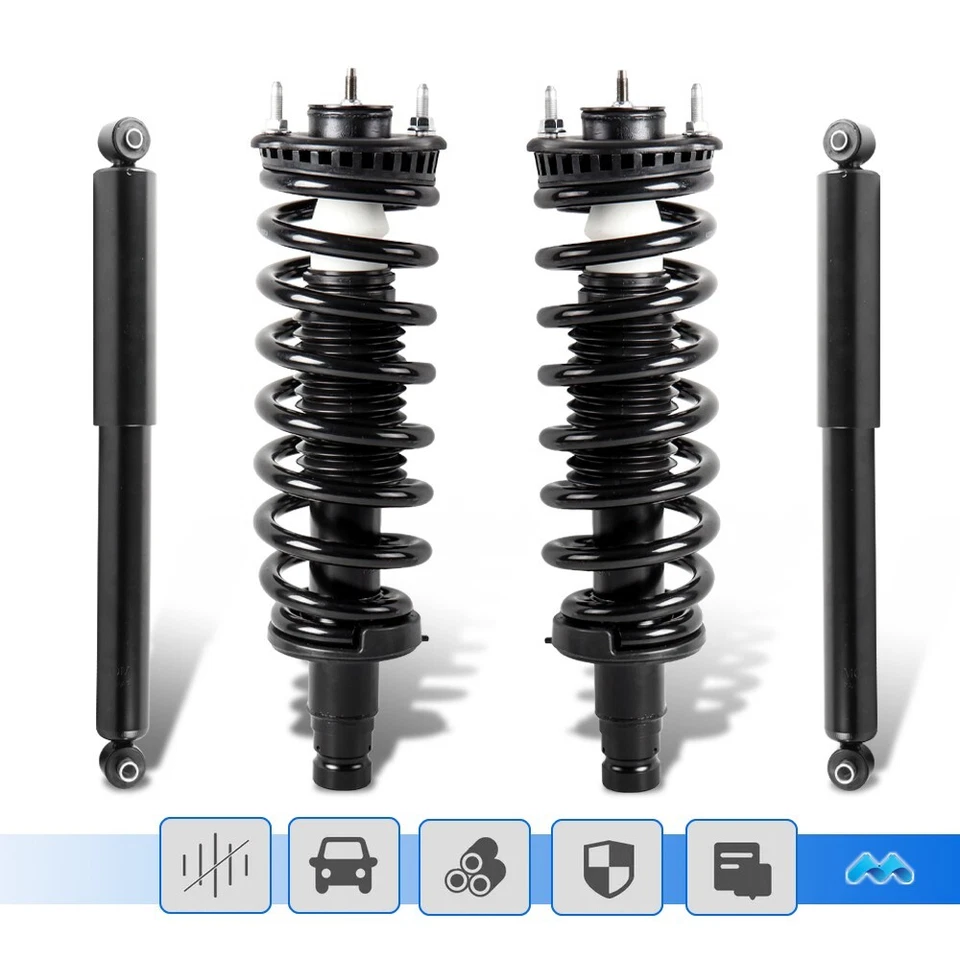 4x Front & Rear Struts Shocks For 2002-2009 GMC Envoy Chevy Trailblazer SSR Saab Foto 1 de 4