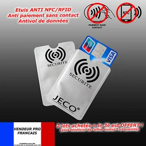 Etui protection pour Carte Bleue crédit NFC RFID sans contact visa mastercard CB - Imagen 1 de 7