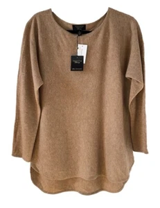 CHARTER CLUB Size M 100% Cashmere Boatneck Tunic Sweater NWT $169 Brown A80 - Picture 1 of 6
