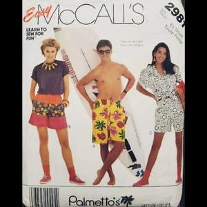 Vtg Palmetto's for McCall's Unisex Set of Shorts Pattern #2981 Size XS CUT - Picture 1 of 4