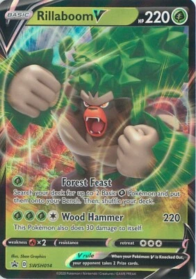 SWSH: Sword & Shield Promo Cards #SWSH014 Rillaboom V Promo - Image 1 of 2