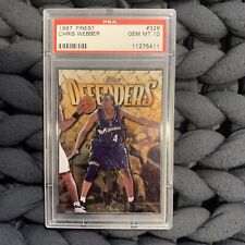 1997 Topps Finest Basketball #326 Chris Webber Gold PSA Gem Mint 10 Graded Slab