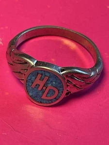 Harley-Davidson Damen Ring Blue Stone Backround mit HD - Bild 1 von 11