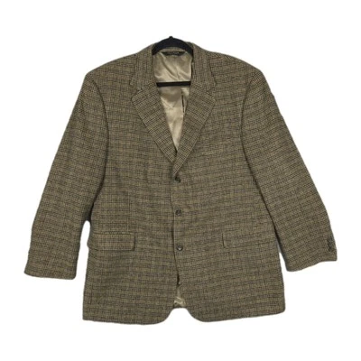Jos. A. Bank Camel Hair Sport Coat Men's 46R Brindle Houndstooth 3 Btn. Vented - Image 1 of 4