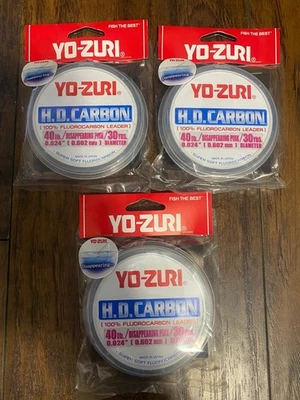 CARRETE YO-ZURI HD CARBONO 40LB DESAPARECIDO ROSA FLUOROCARBONO 30YD LOTE 3 (NUEVO) Foto 1 de 4
