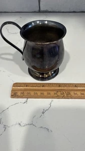 Vintage versilberte Baby Tasse gemarkt "Plato" - Bild 1 von 8