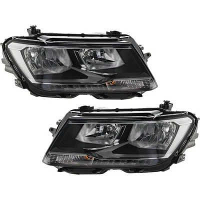 Headlight Set For 2018-2021 Volkswagen Tiguan Left Right Halogen with bulb(s) Foto 1 de 4