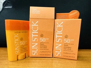 2X Barra de Sol Nature Republic California Aloe Fresca Polvoriosa FPS50+ 21g TOTALMENTE NUEVA - Imagen 1 de 3