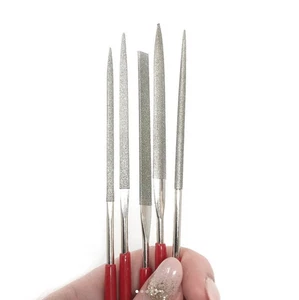 Diamond Files 14CM Abrasive Hobby Crafts Glass File Wood Ceramic Tiles Set 5 - Picture 1 of 3
