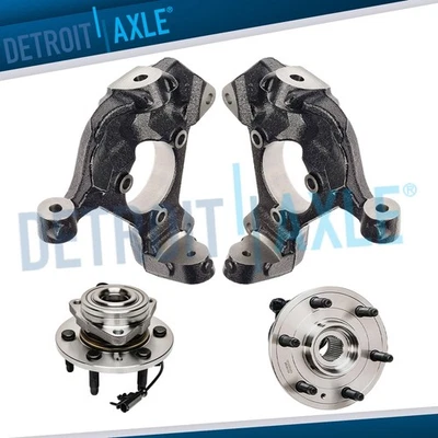 4pc 4WD Front Steering Knuckles Wheel Hubs for Avalanche Silverado Sierra 1500 - Image 1 of 4