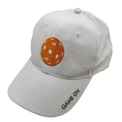 Pickle Ball Central Adjustable, Soft, Light Weight, White Ball Cap #9091 - Image 1 of 4