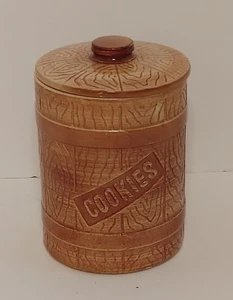 Vintage Ofengeschirr Keksdose Keramik Athtex Mid Century irden braun USA 7,5" - Bild 1 von 10