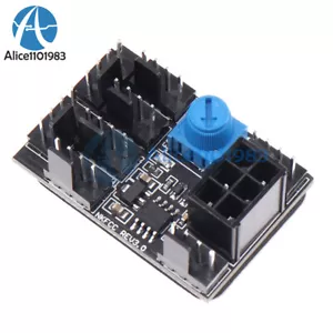 Chassis Fan PWM Hub Speed Controller Desktop Computer Cooling Fans PCI-E X1 X16 - Picture 1 of 4