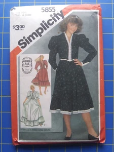 Simplicity Gunne Sax Prairie Dress Pattern 5855 Jr Size 11 12 Bust 32 Wedding - Picture 1 of 7