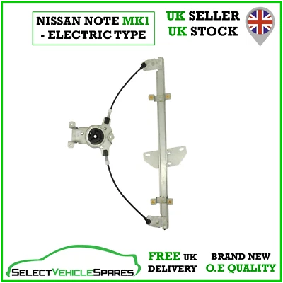 NEW DRIVERS SIDE FRONT RIGHT WINDOW REGULATOR FOR NISSAN NOTE MK1 2006-2013 - Image 1 of 4