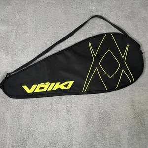 Volkl Tennisschläger gepolsterte Aufbewahrungstasche schwarz Canvas verstellbarer Riemen - Bild 1 von 12
