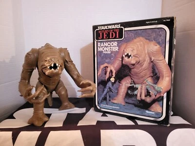 Rancor Monster 1983 Guerra de las Galaxias Vintage Original 100% COMPLETO con Caja de Insertos #1 Foto 1 de 4